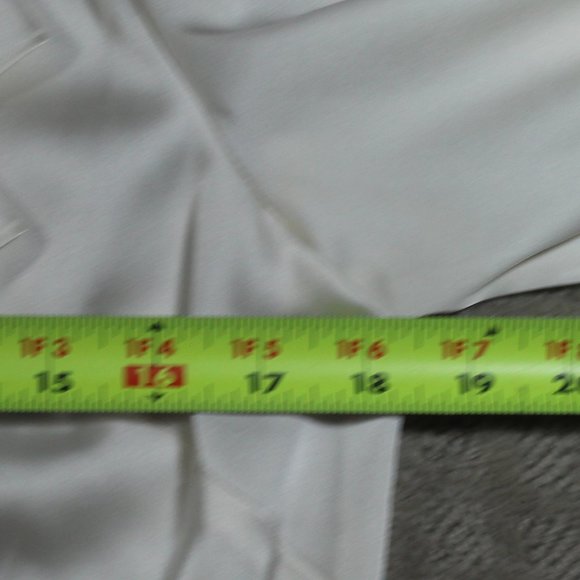 Vintage 90s Madison Size 6 Shiny Cream Ruffle Collar Blouse - Picture 5 of 6